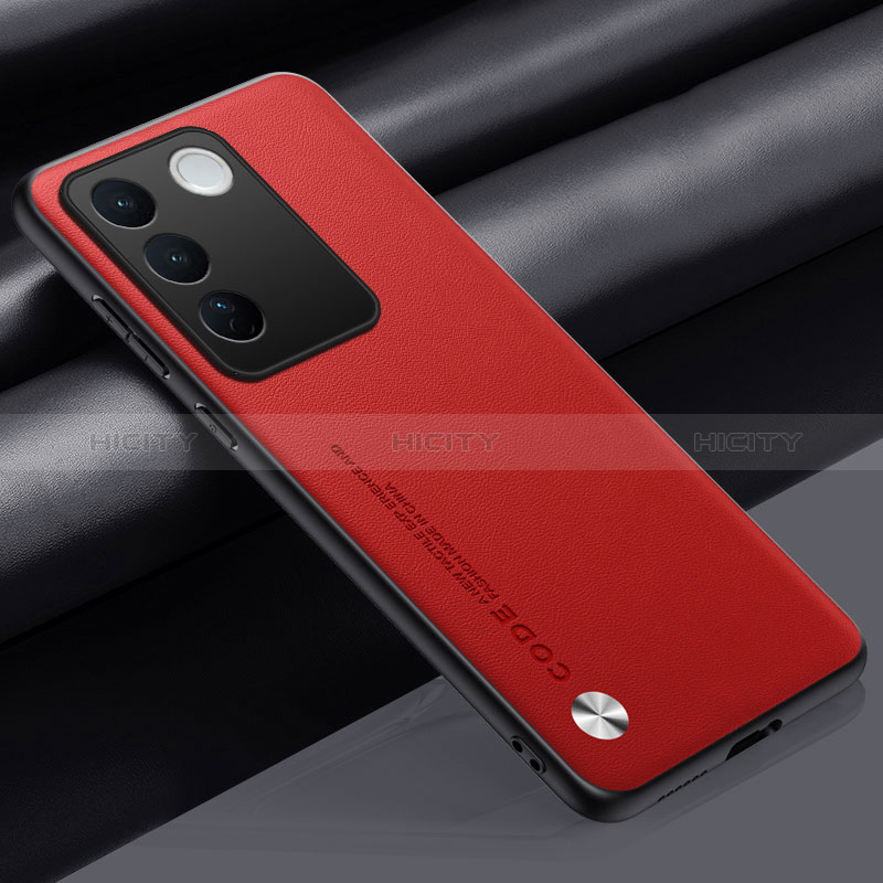 Handyhülle Hülle Luxus Leder Schutzhülle S02 für Vivo V27 5G Rot