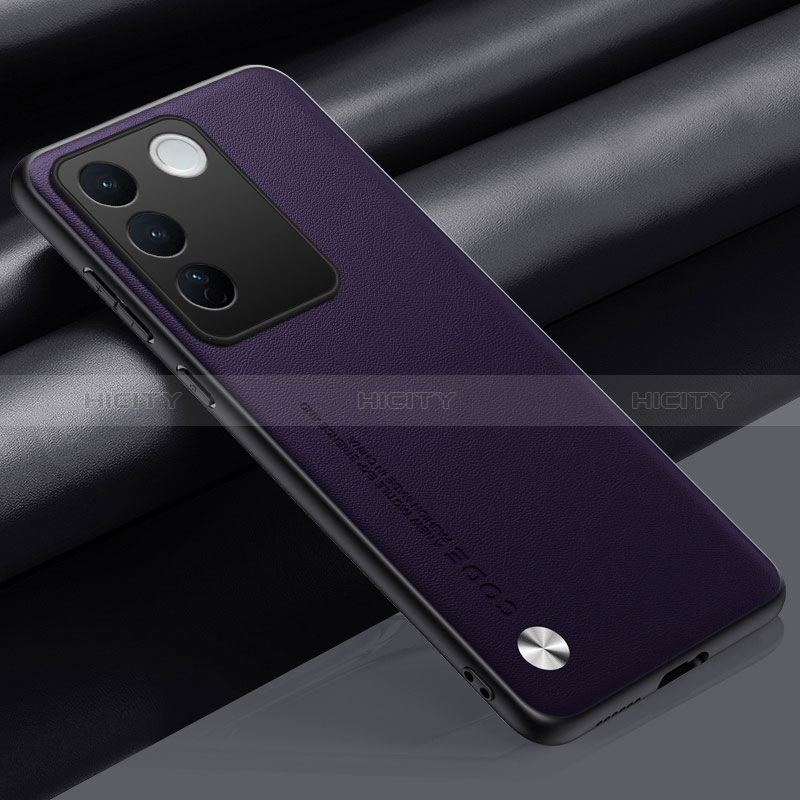 Handyhülle Hülle Luxus Leder Schutzhülle S02 für Vivo V27 Pro 5G Violett