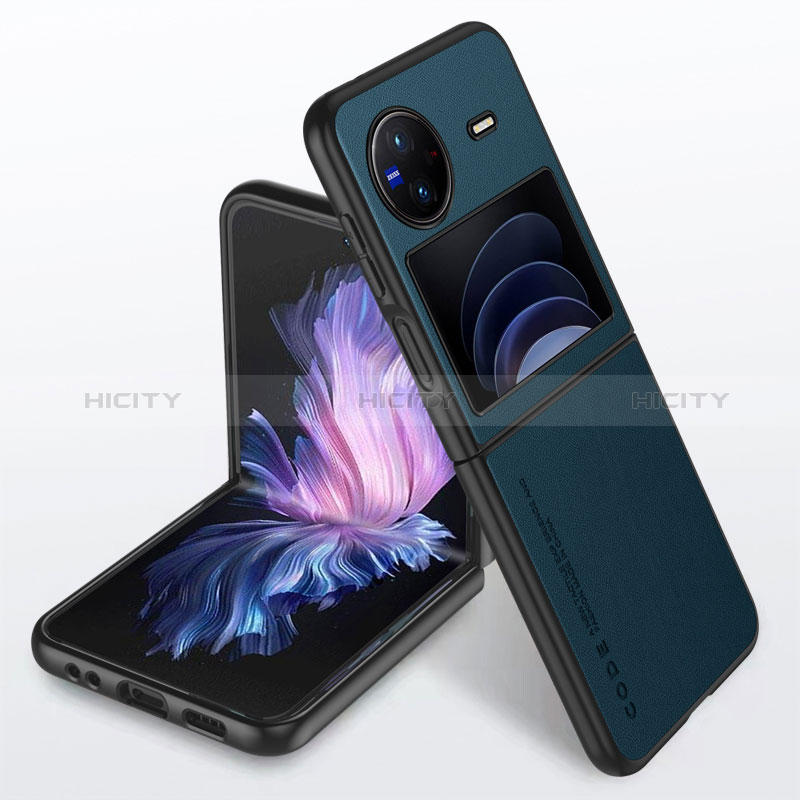 Handyhülle Hülle Luxus Leder Schutzhülle S02 für Vivo X Flip 5G Blau Plus