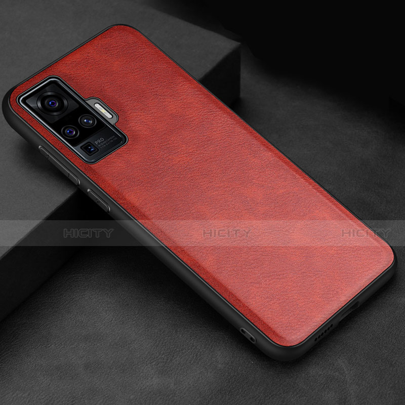 Handyhülle Hülle Luxus Leder Schutzhülle S02 für Vivo X50 Pro 5G Rot