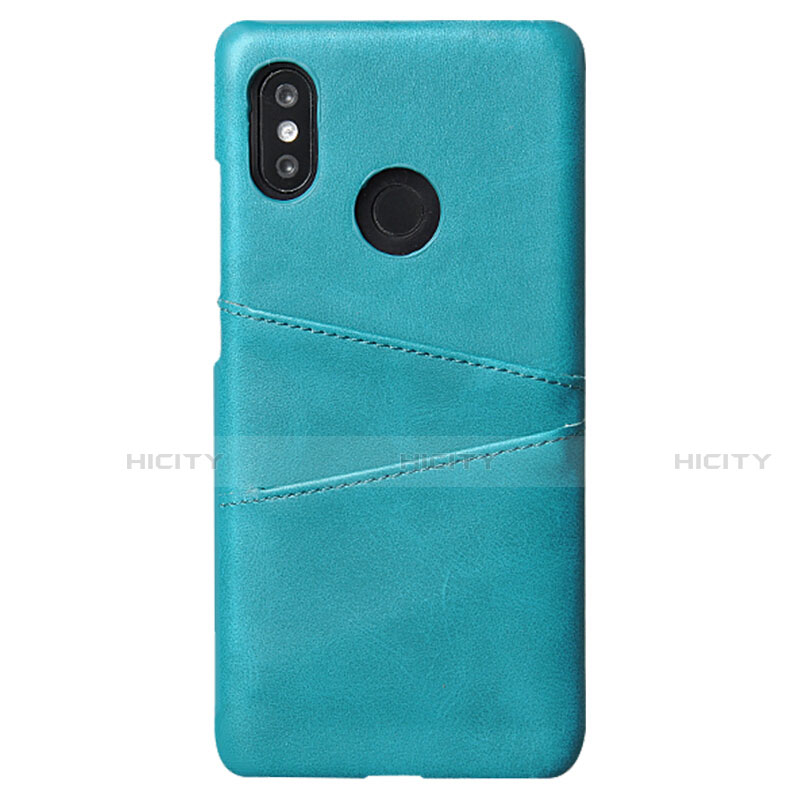 Handyhülle Hülle Luxus Leder Schutzhülle S02 für Xiaomi Mi 8 Cyan