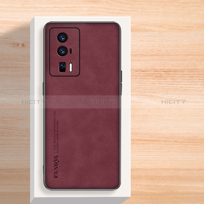 Handyhülle Hülle Luxus Leder Schutzhülle S02 für Xiaomi Poco F5 Pro 5G Rot