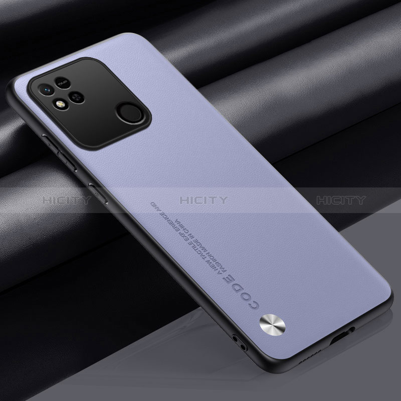 Handyhülle Hülle Luxus Leder Schutzhülle S02 für Xiaomi Redmi 9 India Helles Lila Plus