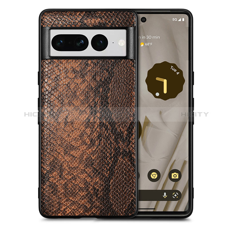 Handyhülle Hülle Luxus Leder Schutzhülle S02D für Google Pixel 7 Pro 5G Braun