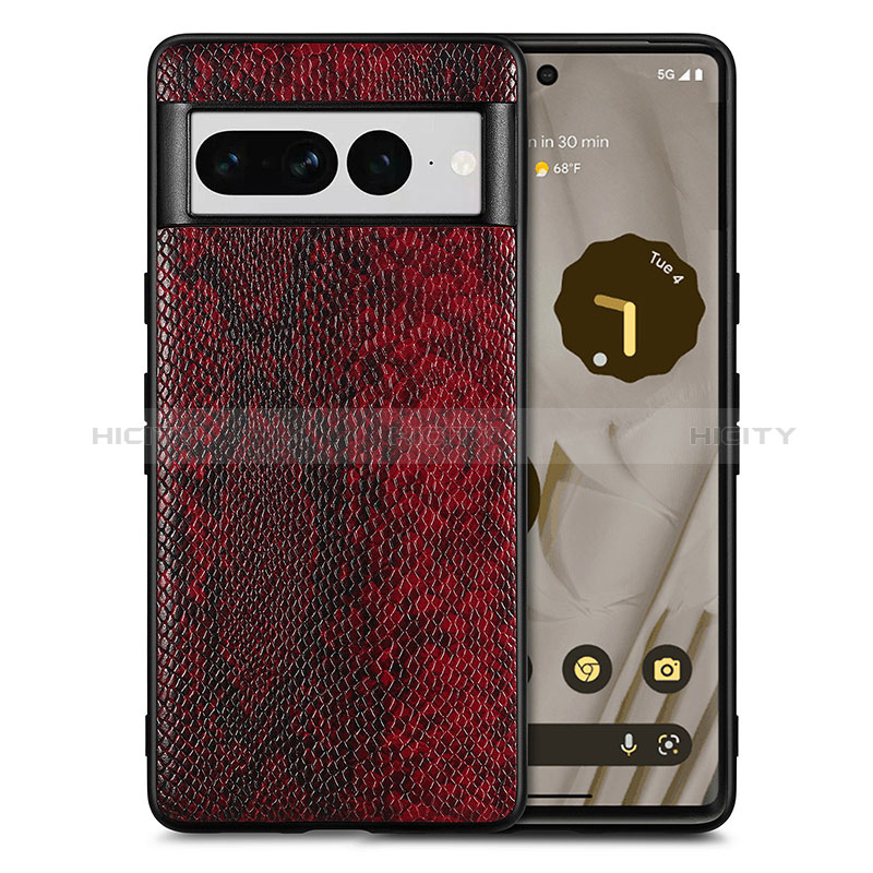 Handyhülle Hülle Luxus Leder Schutzhülle S02D für Google Pixel 7 Pro 5G Rot Plus