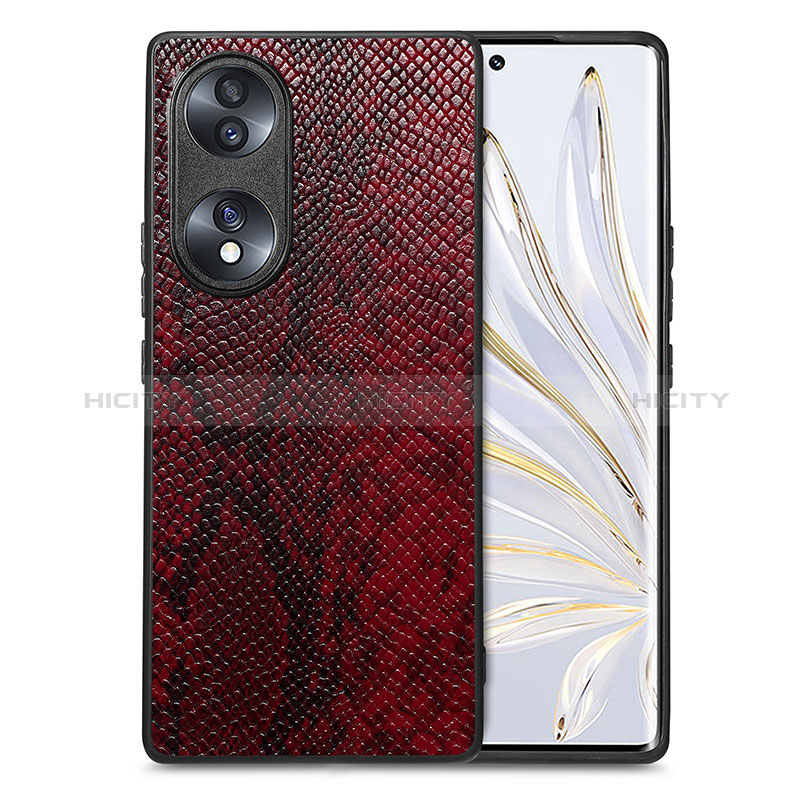 Handyhülle Hülle Luxus Leder Schutzhülle S02D für Huawei Honor 70 5G Rot