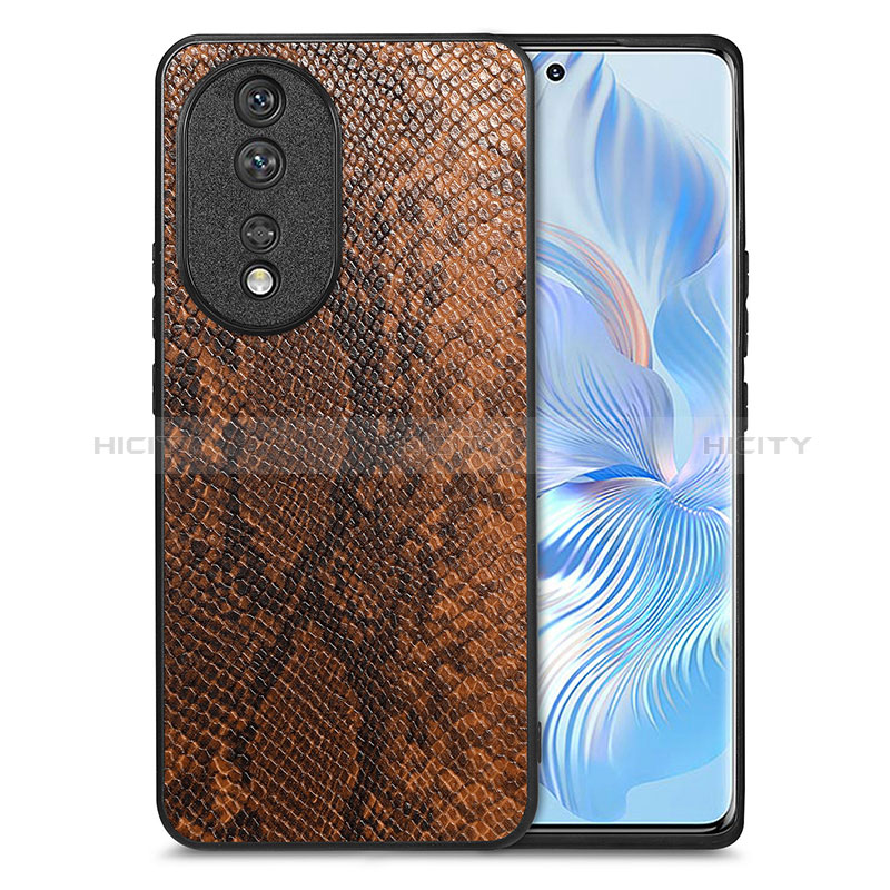 Handyhülle Hülle Luxus Leder Schutzhülle S02D für Huawei Honor 80 5G Braun