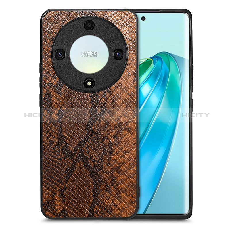 Handyhülle Hülle Luxus Leder Schutzhülle S02D für Huawei Honor Magic5 Lite 5G Braun