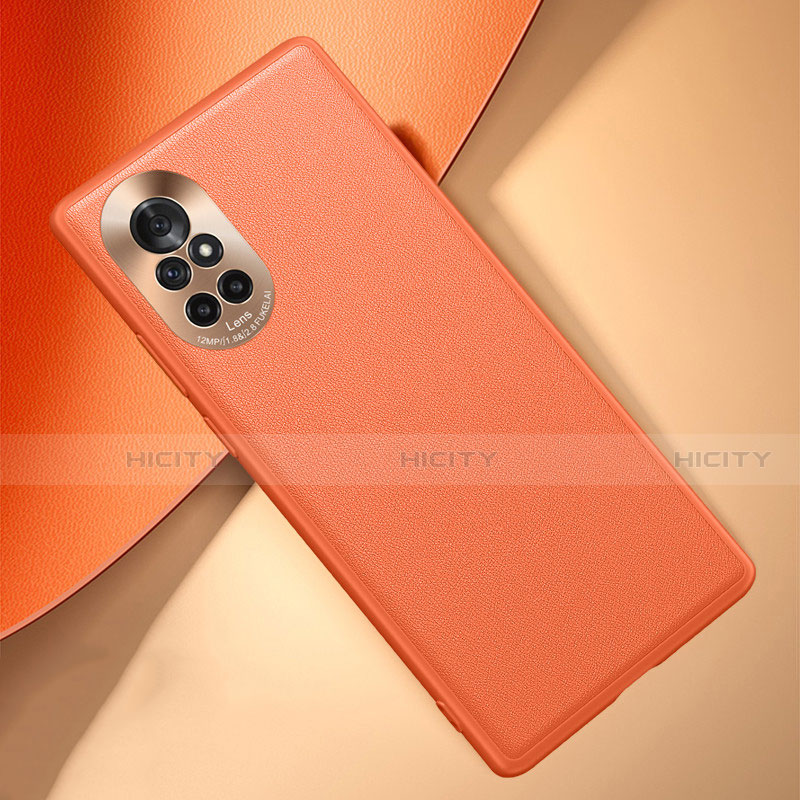 Handyhülle Hülle Luxus Leder Schutzhülle S03 für Huawei Nova 8 5G Orange Plus