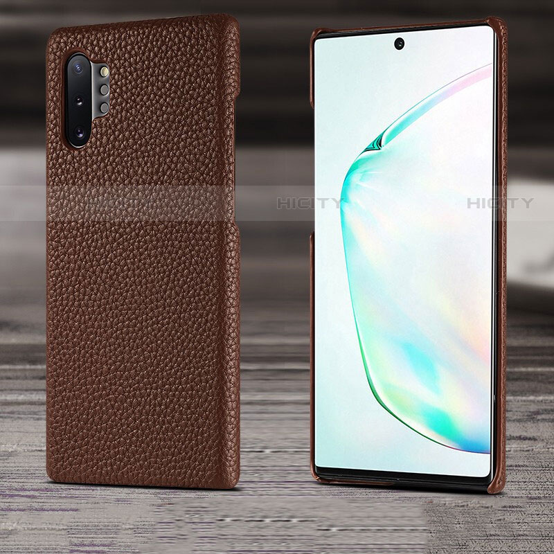 Handyhülle Hülle Luxus Leder Schutzhülle S03 für Samsung Galaxy Note 10 Plus Braun