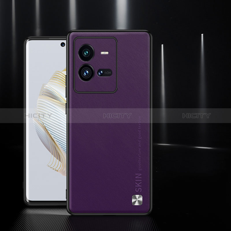 Handyhülle Hülle Luxus Leder Schutzhülle S03 für Vivo iQOO 10 Pro 5G Violett Plus