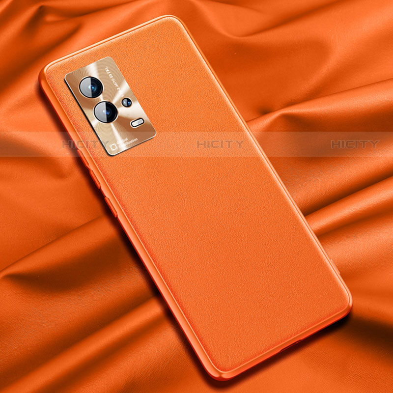 Handyhülle Hülle Luxus Leder Schutzhülle S03 für Vivo iQOO 8 Pro 5G Orange Plus