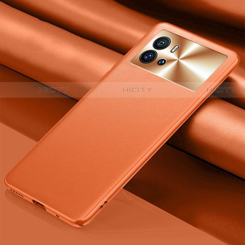 Handyhülle Hülle Luxus Leder Schutzhülle S03 für Vivo iQOO 9 Pro 5G Orange Plus