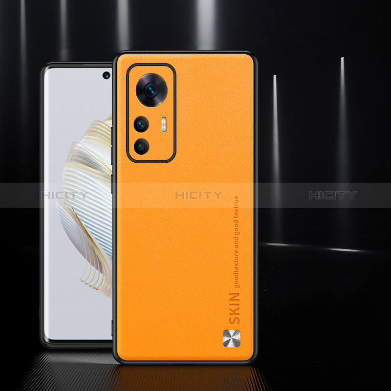 Handyhülle Hülle Luxus Leder Schutzhülle S03 für Xiaomi Mi 12T 5G Orange Plus