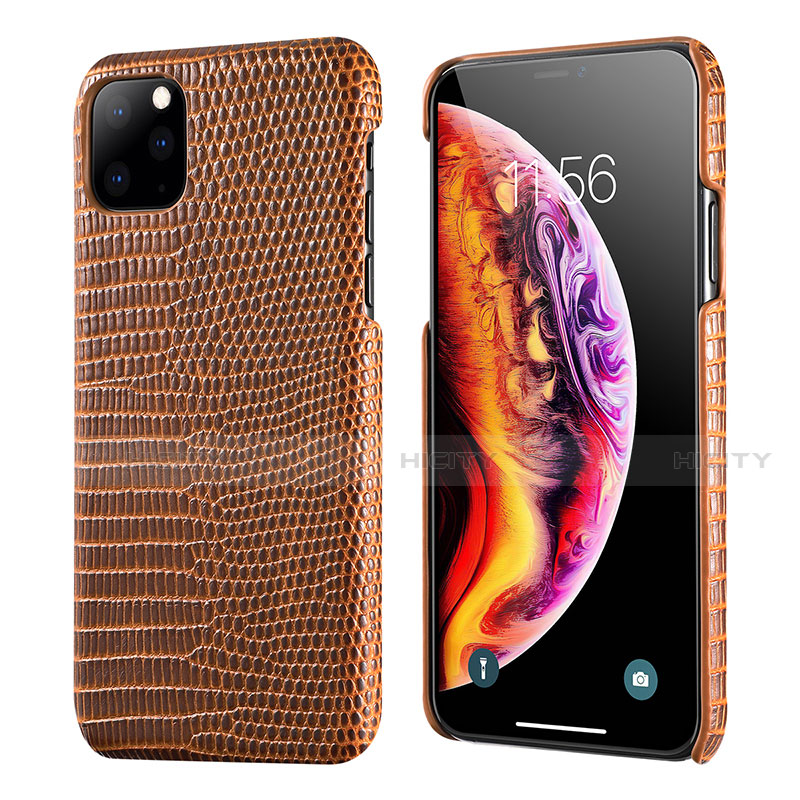 Handyhülle Hülle Luxus Leder Schutzhülle S04 für Apple iPhone 11 Pro Braun