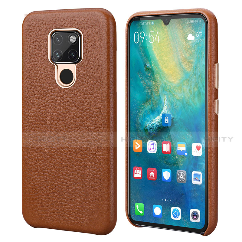 Handyhülle Hülle Luxus Leder Schutzhülle S04 für Huawei Mate 20 Braun