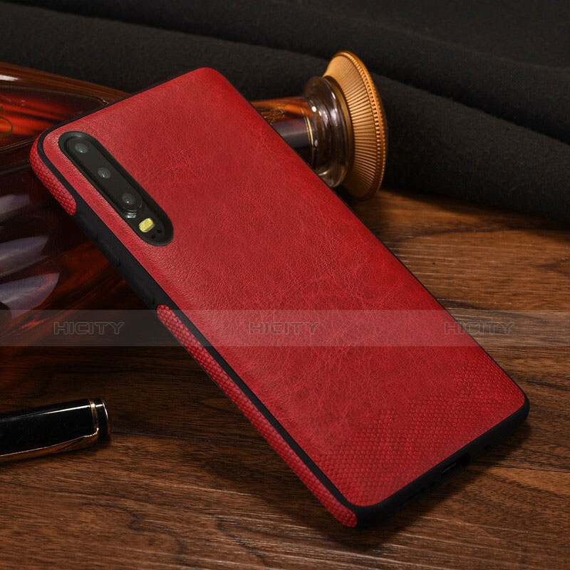 Handyhülle Hülle Luxus Leder Schutzhülle S04 für Huawei P30 Rot