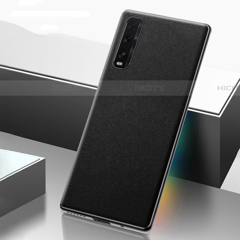 Handyhülle Hülle Luxus Leder Schutzhülle S04 für Oppo Find X2 Schwarz