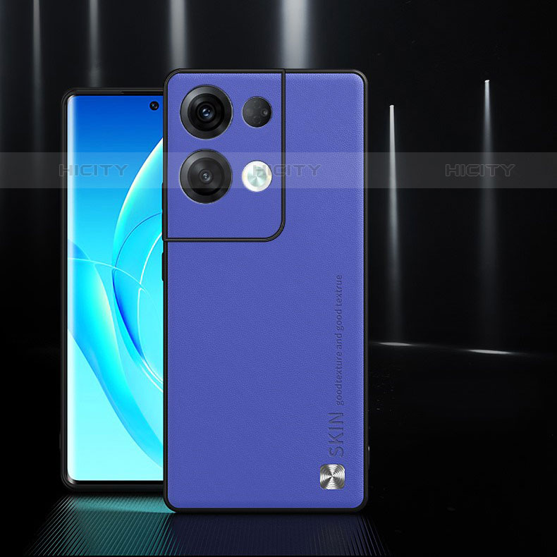 Handyhülle Hülle Luxus Leder Schutzhülle S04 für Oppo Reno8 5G Blau Plus