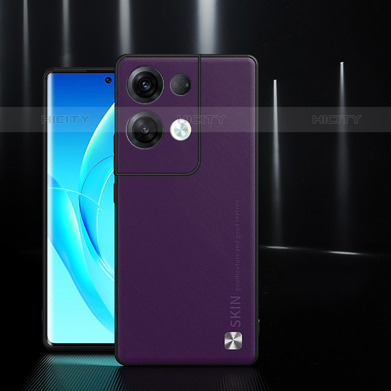 Handyhülle Hülle Luxus Leder Schutzhülle S04 für Oppo Reno8 5G Violett