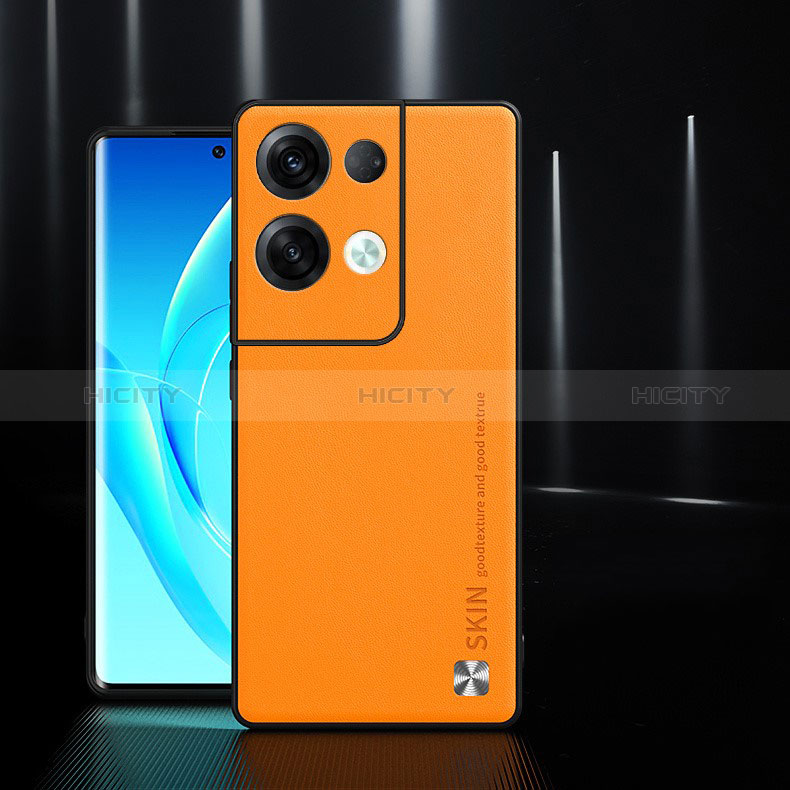 Handyhülle Hülle Luxus Leder Schutzhülle S04 für Oppo Reno9 Pro+ Plus 5G Orange