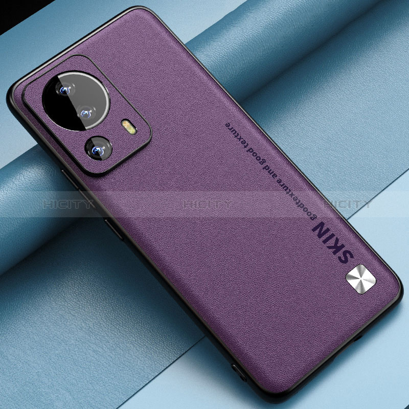 Handyhülle Hülle Luxus Leder Schutzhülle S04 für Xiaomi Mi 13 Lite 5G Violett Plus