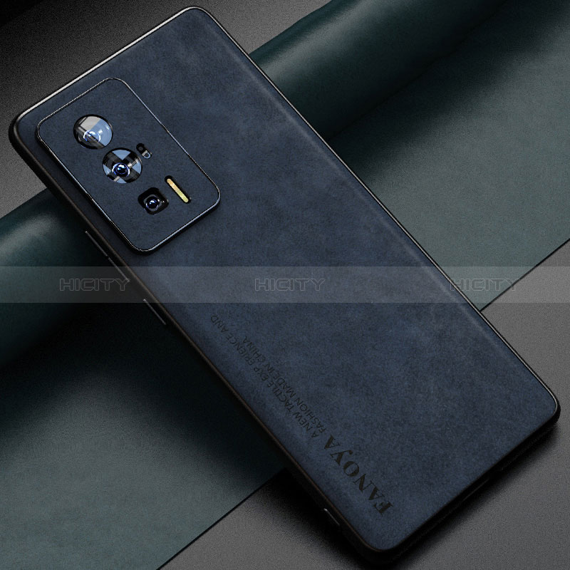 Handyhülle Hülle Luxus Leder Schutzhülle S04 für Xiaomi Poco F5 Pro 5G Blau