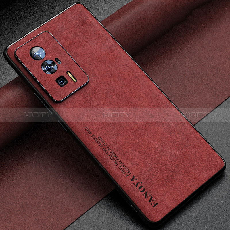 Handyhülle Hülle Luxus Leder Schutzhülle S04 für Xiaomi Poco F5 Pro 5G Rot