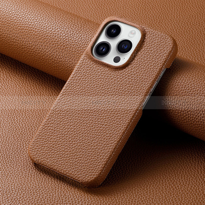 Handyhülle Hülle Luxus Leder Schutzhülle S04D für Apple iPhone 15 Pro groß