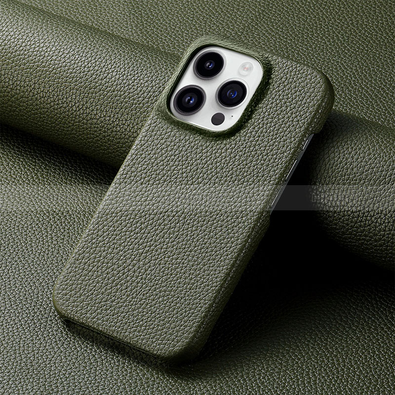 Handyhülle Hülle Luxus Leder Schutzhülle S04D für Apple iPhone 15 Pro Max groß
