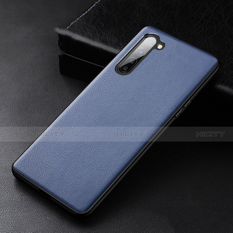 Handyhülle Hülle Luxus Leder Schutzhülle S05 für Oppo F15 Blau