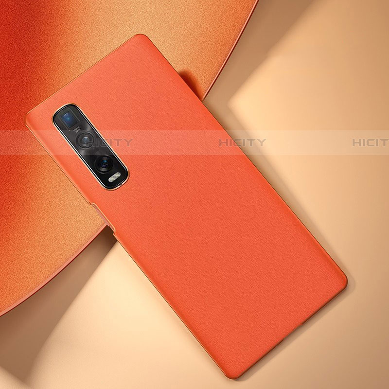 Handyhülle Hülle Luxus Leder Schutzhülle S05 für Oppo Find X2 Pro Orange