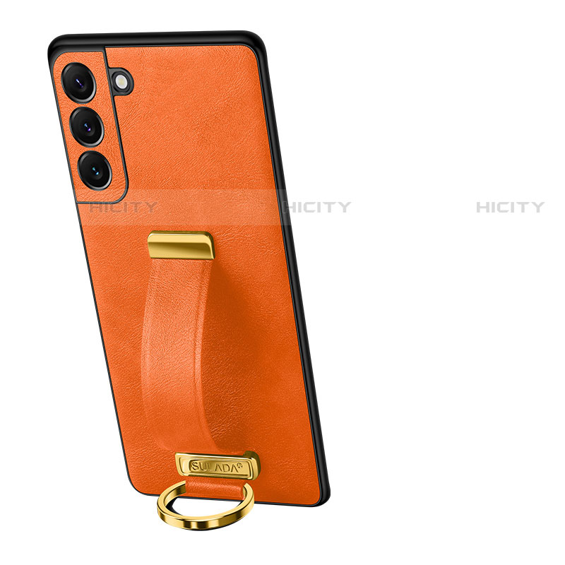 Handyhülle Hülle Luxus Leder Schutzhülle S05 für Samsung Galaxy S22 5G Orange