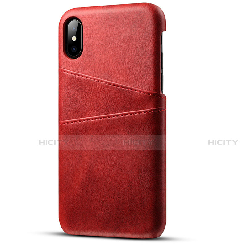 Handyhülle Hülle Luxus Leder Schutzhülle S06 für Apple iPhone X Rot