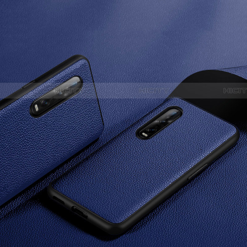 Handyhülle Hülle Luxus Leder Schutzhülle S06 für Oppo Find X2 Pro Blau