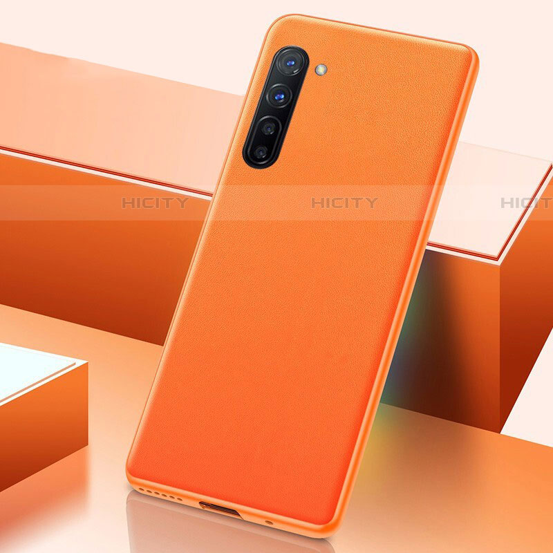 Handyhülle Hülle Luxus Leder Schutzhülle S06 für Oppo Reno3 Orange Plus