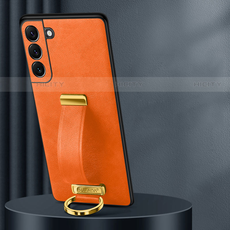 Handyhülle Hülle Luxus Leder Schutzhülle S06 für Samsung Galaxy S21 5G Orange