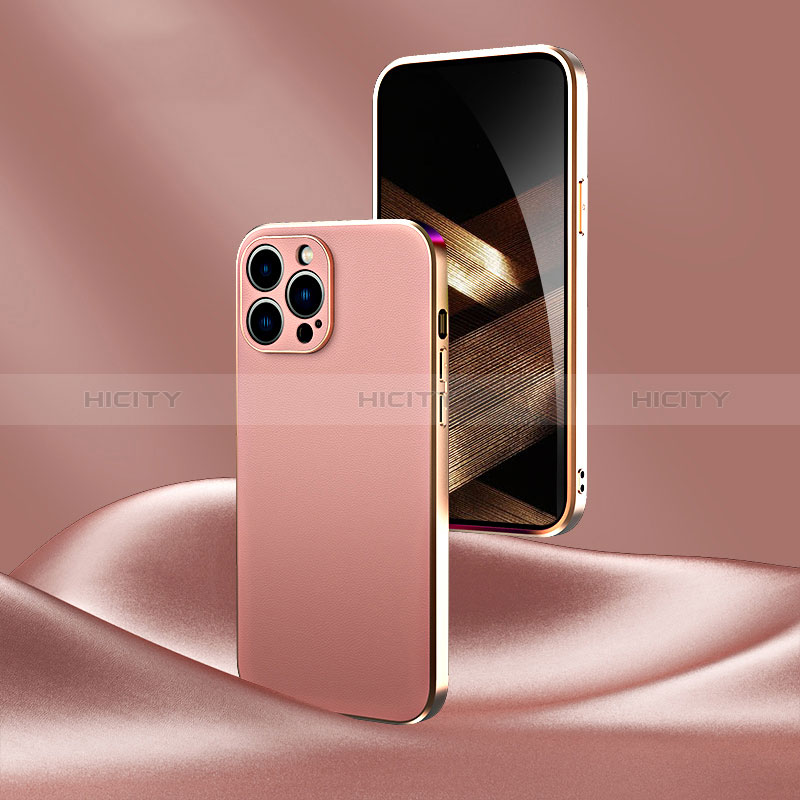 Handyhülle Hülle Luxus Leder Schutzhülle S07 für Apple iPhone 14 Pro Max Rosegold Plus