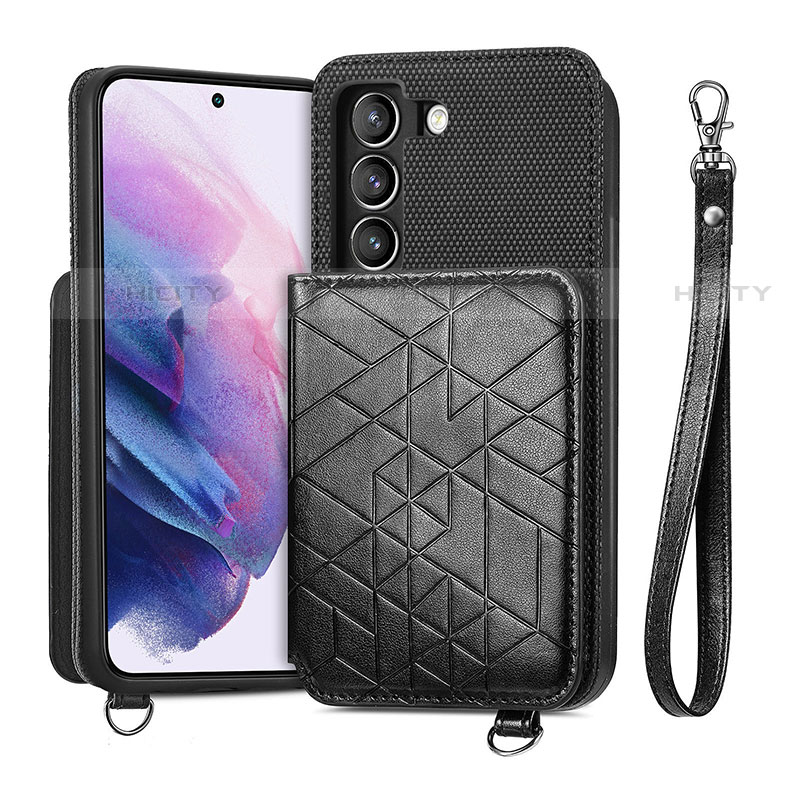 Handyhülle Hülle Luxus Leder Schutzhülle S08D für Samsung Galaxy S21 Plus 5G Schwarz Plus