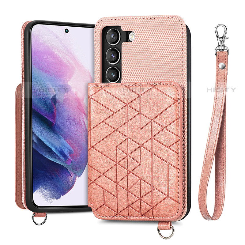 Handyhülle Hülle Luxus Leder Schutzhülle S08D für Samsung Galaxy S22 Plus 5G Rosegold Plus