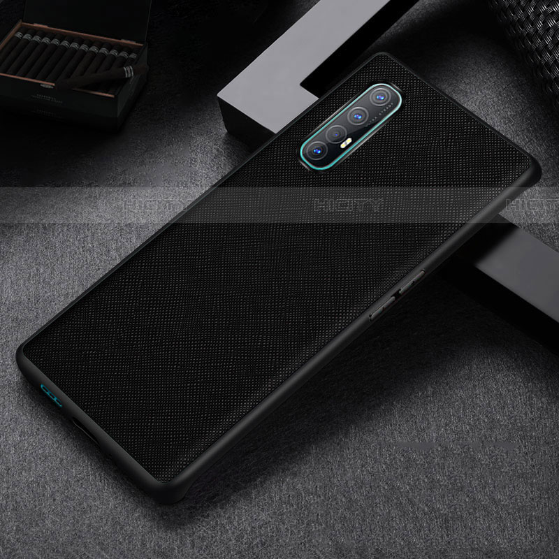 Handyhülle Hülle Luxus Leder Schutzhülle S09 für Oppo Reno3 Pro Schwarz