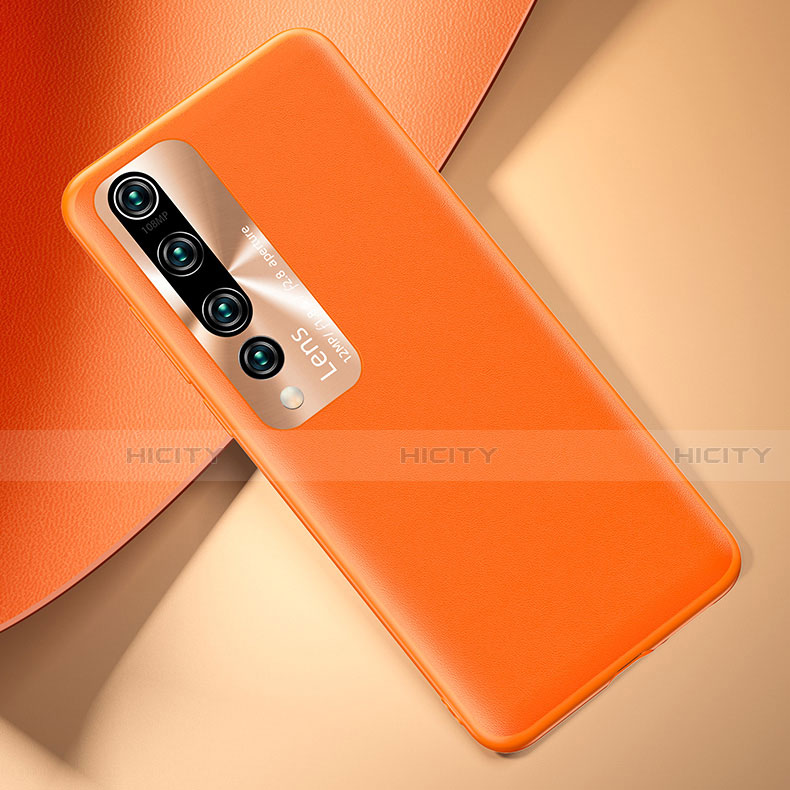 Handyhülle Hülle Luxus Leder Schutzhülle T01 für Xiaomi Mi 10 Orange