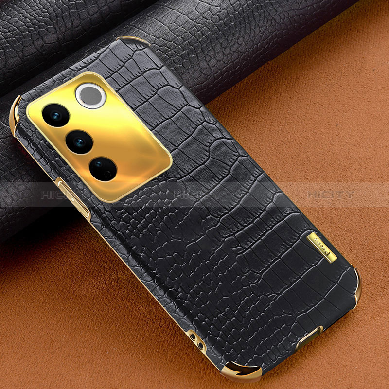 Handyhülle Hülle Luxus Leder Schutzhülle XD1 für Vivo V27 Pro 5G Schwarz