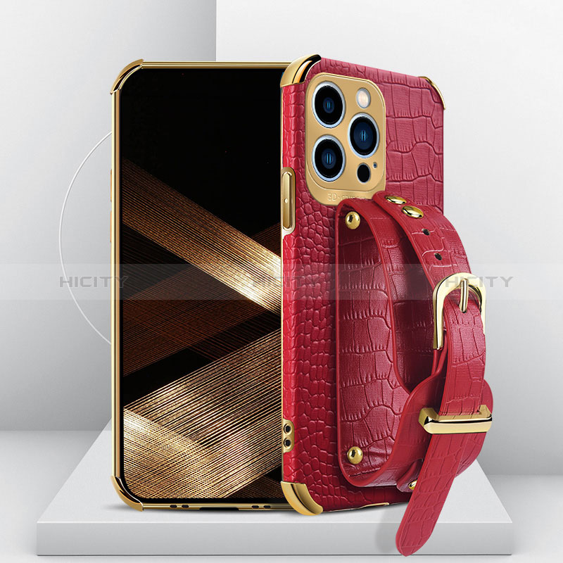 Handyhülle Hülle Luxus Leder Schutzhülle XD2 für Apple iPhone 15 Pro Max Rot Plus