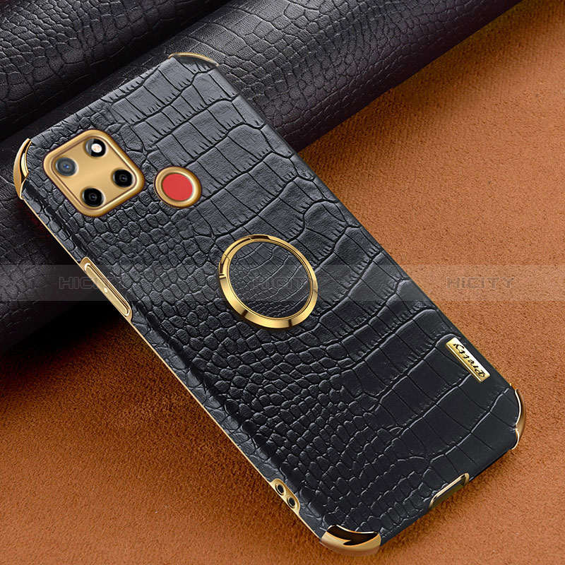 Handyhülle Hülle Luxus Leder Schutzhülle XD3 für Realme C12 Schwarz Plus