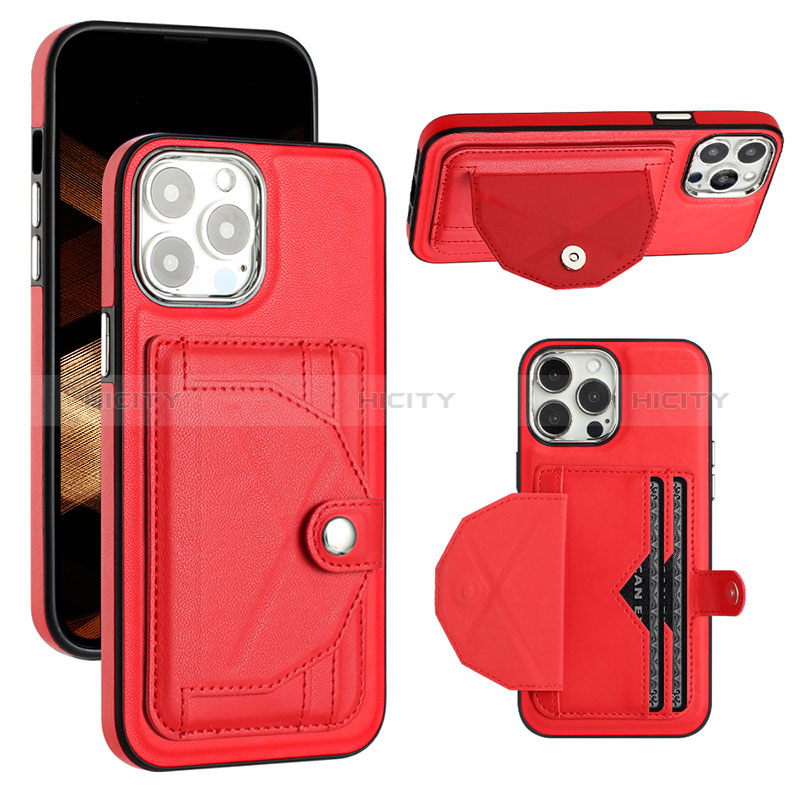 Handyhülle Hülle Luxus Leder Schutzhülle Y01B für Apple iPhone 13 Pro Rot Plus