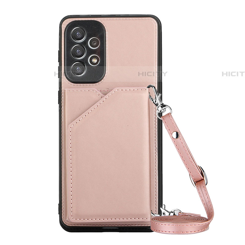 Handyhülle Hülle Luxus Leder Schutzhülle Y01B für Samsung Galaxy A73 5G Rosegold