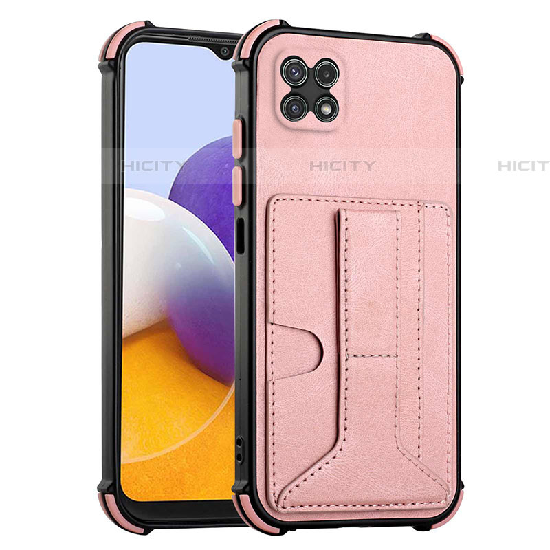 Handyhülle Hülle Luxus Leder Schutzhülle Y01B für Samsung Galaxy F42 5G Rosegold Plus