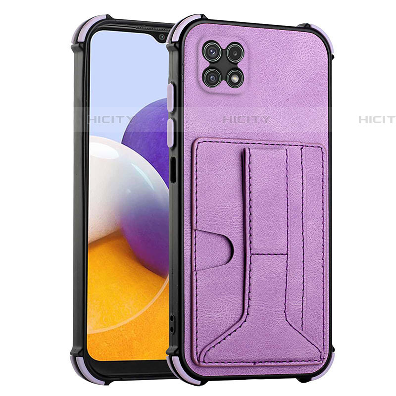 Handyhülle Hülle Luxus Leder Schutzhülle Y01B für Samsung Galaxy F42 5G Violett Plus