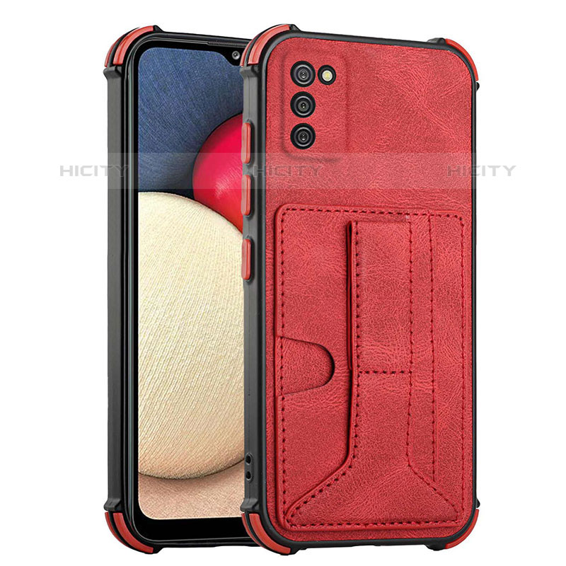 Handyhülle Hülle Luxus Leder Schutzhülle Y01B für Samsung Galaxy M02s Rot